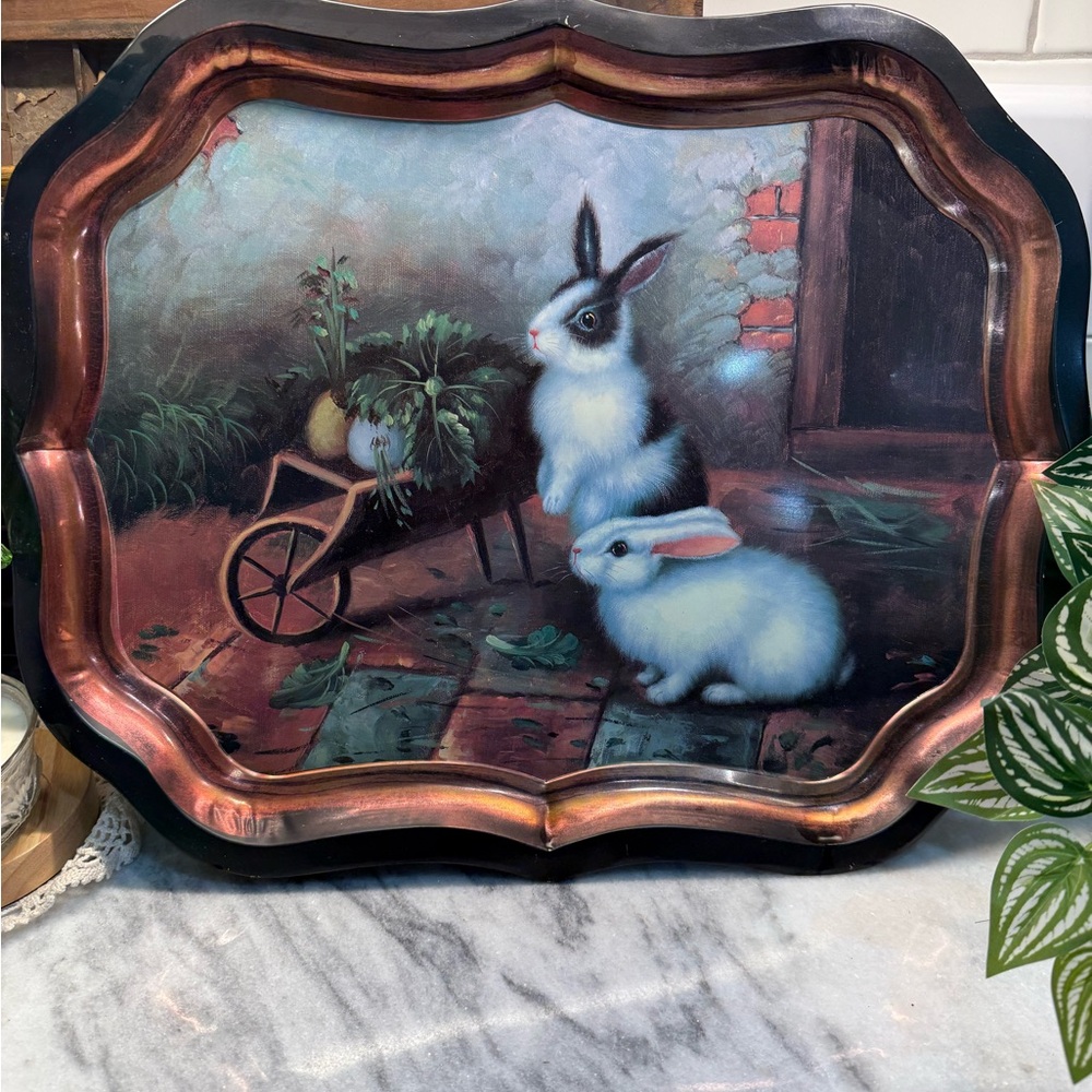 Decorative Tray with the sweetest bunny Design